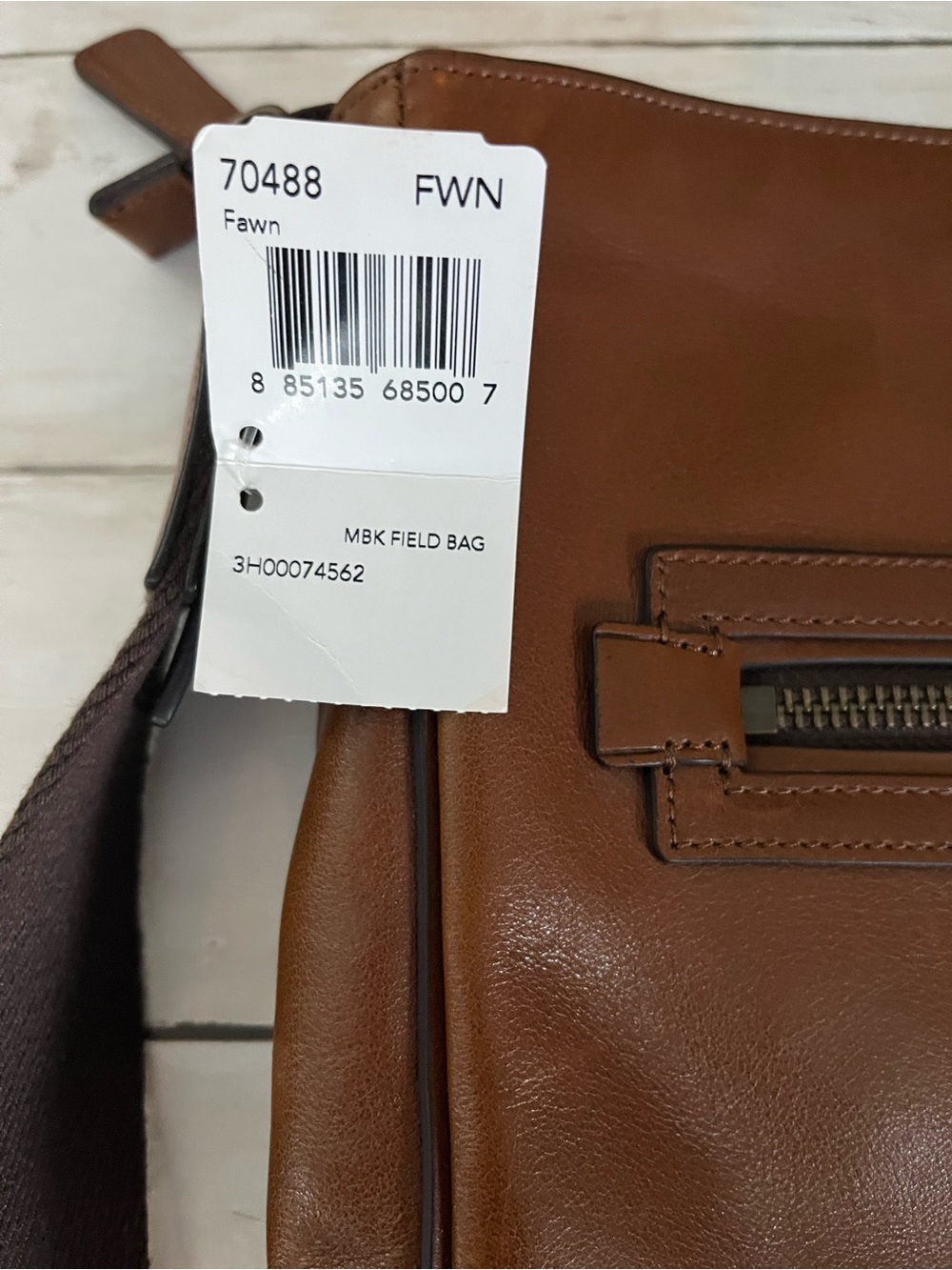 Coach Brown Leather Messenger Crossbody with Front Zip - Picture 13 of 13